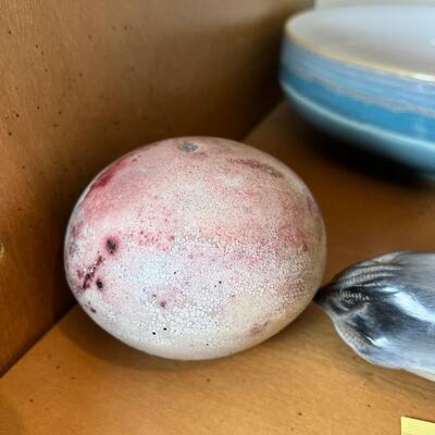Denby Bowl full of special Unusual  "enclosed" ceramic fruit Vegetables
