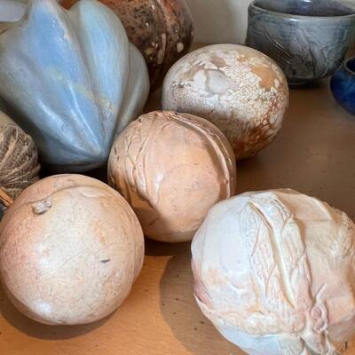 Denby Bowl full of special Unusual  "enclosed" ceramic fruit Vegetables