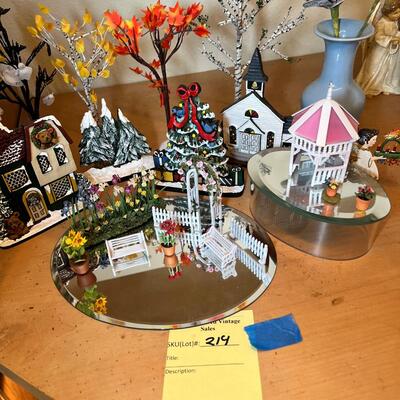 Miniature collectible trees and Brandywine collectible buildings