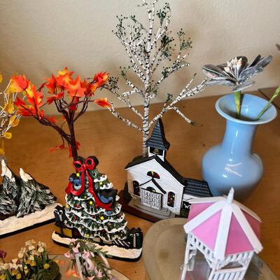 Miniature collectible trees and Brandywine collectible buildings