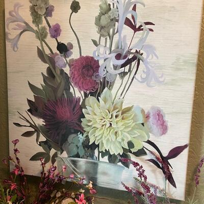 EN1-Picture, floral x 2 and wall hanging