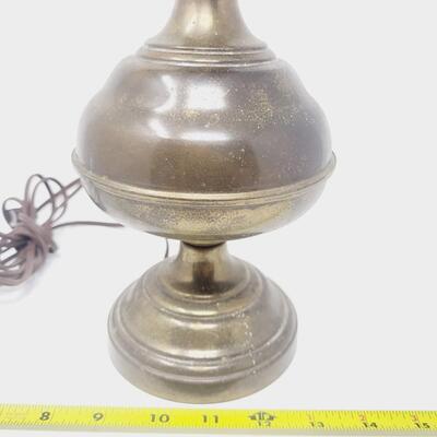 ANTIQUE METAL "ELECTRIC" OIL LAMP