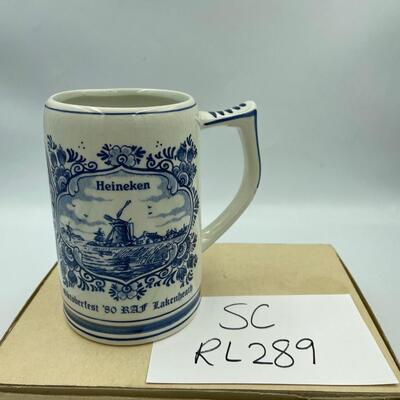 Heineken Delft blue beer stein