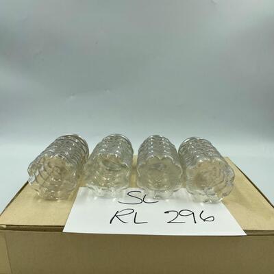 4 individual cut glass shakers