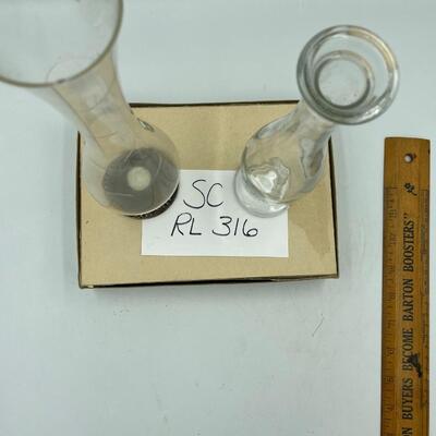 Sterling weighted and clear glass vase