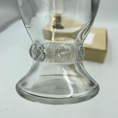 Sterling weighted and clear glass vase