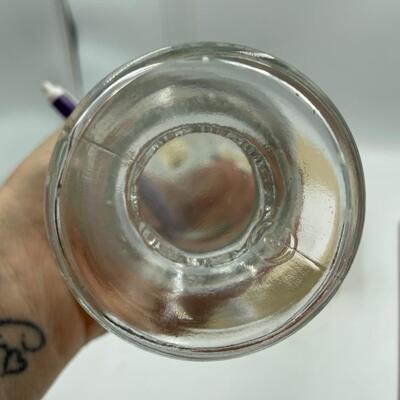 Sterling weighted and clear glass vase