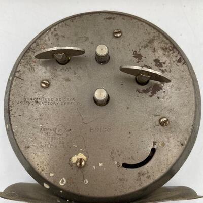 Vintage Westclox gray bingo mechanical alarm clock