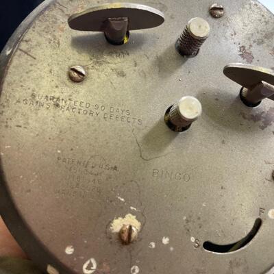 Vintage Westclox gray bingo mechanical alarm clock