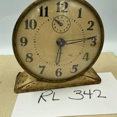 Rex ivory winding alarm clock