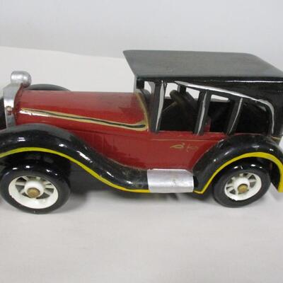 Wood and Die Cast Model Automobiles and Bi-Plane