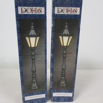 Pair of Dolls Victorian Lamp Posts