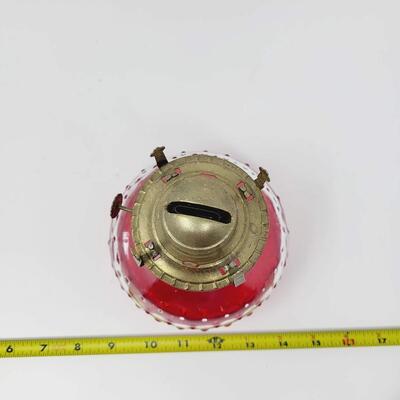 VINTAGE CLEAR HOBNAIL OIL LAMP