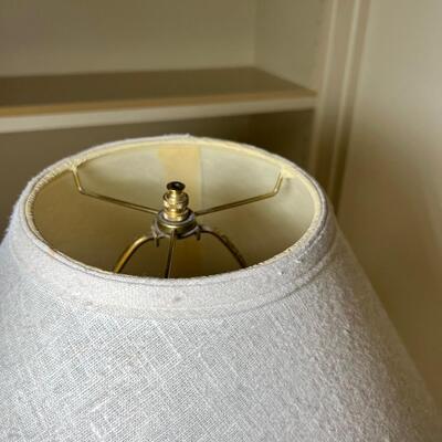 23â€tall brass hammered table lamp