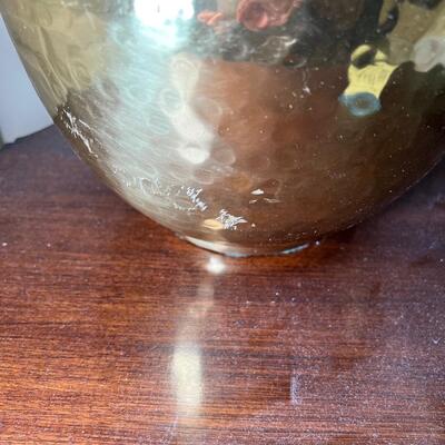 23â€tall brass hammered table lamp