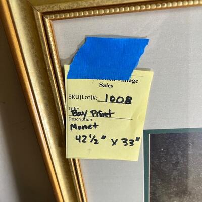 Large Monet  print  beautifully matted and framed