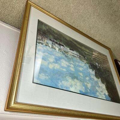 Large Monet  print  beautifully matted and framed