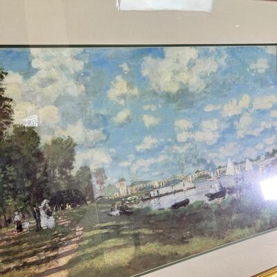 Large Monet  print  beautifully matted and framed