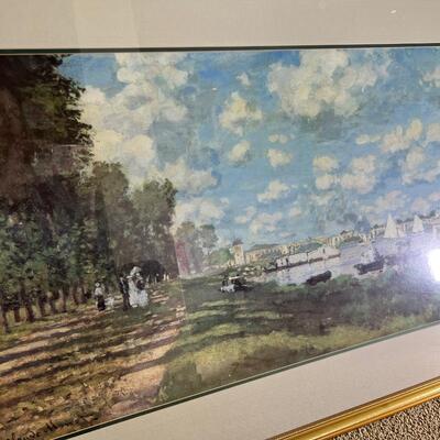 Large Monet  print  beautifully matted and framed