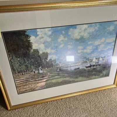 Large Monet  print  beautifully matted and framed