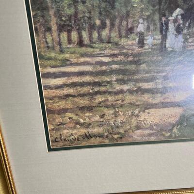Large Monet  print  beautifully matted and framed