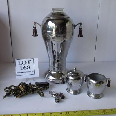 Vintage Coffee Server, Sugar and Creamer, Labell Silver Co, NY