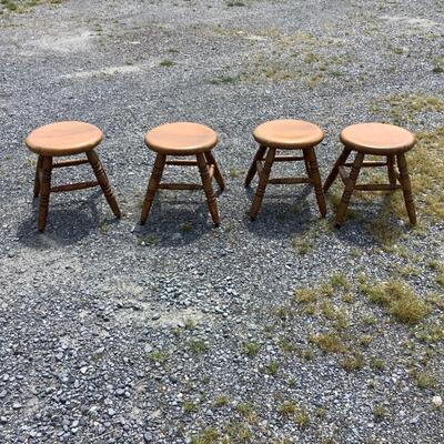 5257 Set of 4 Vintage Childrens Stools