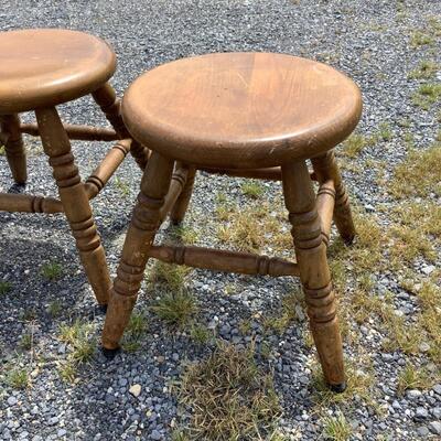 5257 Set of 4 Vintage Childrens Stools