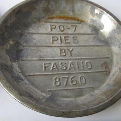 2 Vintage Pie Tins: Case Moody Pies and Pies by Fasano