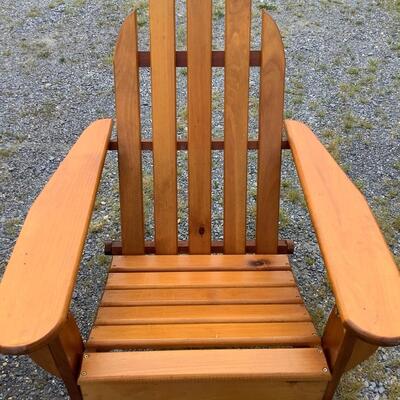 5267 Set of Two Folding Adirondack Chairs and Table