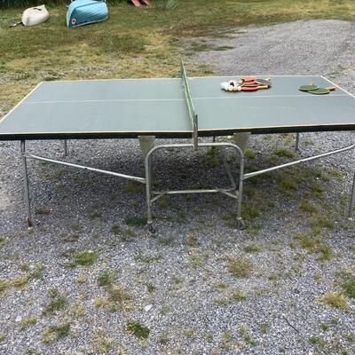 5271 Vintage The Detroiter Ping Pong Ball Table with Paddles and Balls