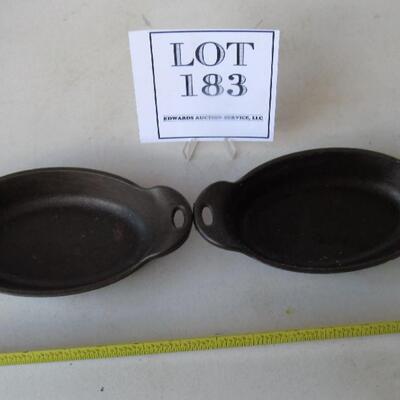 2 Small Lodge Cast Iron Individual Bakers