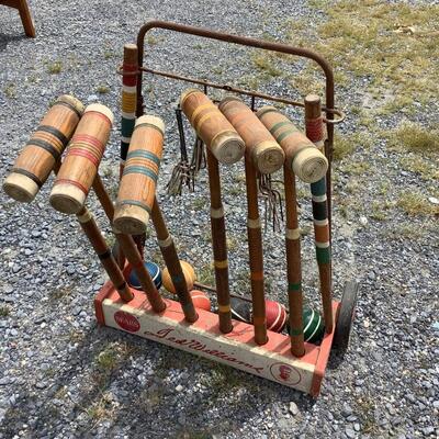 5275 Vintage Ted Williams Croquet Set