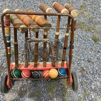 5275 Vintage Ted Williams Croquet Set