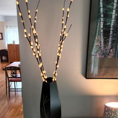 2 Table Top Accent Lights Pussy willow & 2 sided stars Moon