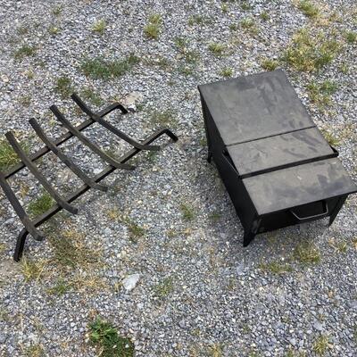 5284 Iron Fireplace Grate and Box