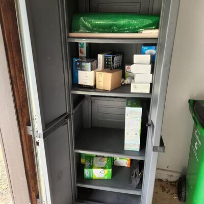 Plastic 2 Door Storage Cabinet 26x16x69