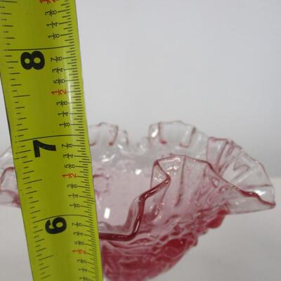 Fenton Cranberry Glass Ruffled
