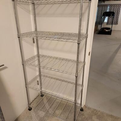 Wire Shelving 5 Shelves on Casters 40