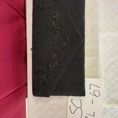 Black beaded clutch