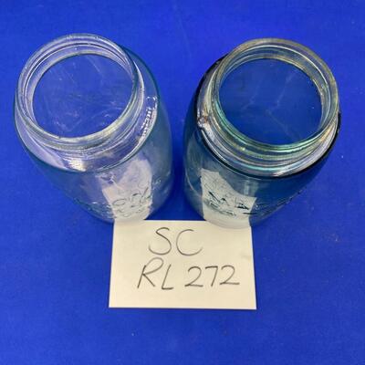 Mason qt blue jars