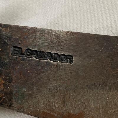 VintageAustralian Bush Craft Knife, El Salvador machete with leather case