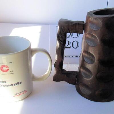 Wood and China Mugs