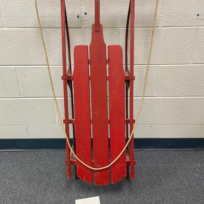 Antique red sled