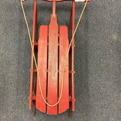 Antique red sled