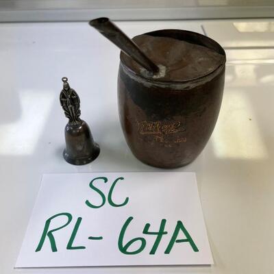 Miller copper mug and bell