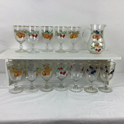 5323 Set of 13 Royal Worcester Evesham  Ice Tea Glass Set