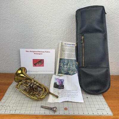 #1 Andreas Burgener Original Rotary Valve Cornet Trumpet With Case
