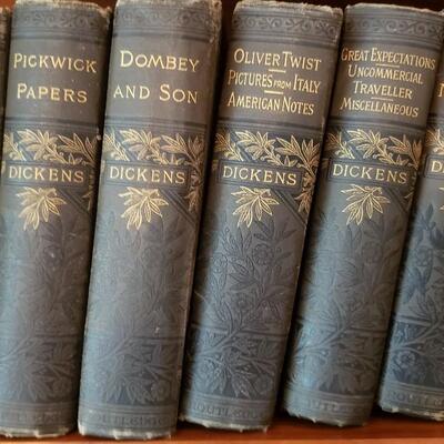 6 Charles Dickens books antique