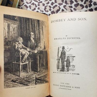 6 Charles Dickens books antique